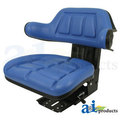 A & I Products Seat w/ Wrap Around Back w/Arms, Blue Vinyl, 265 lb / 120 kg Weight Limit 21" x19" x12" A-W333BU